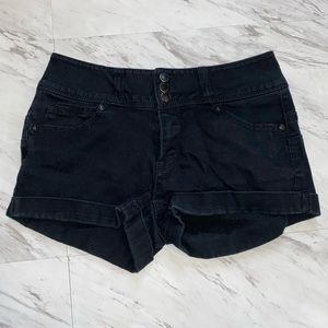 Black Jean Shorts